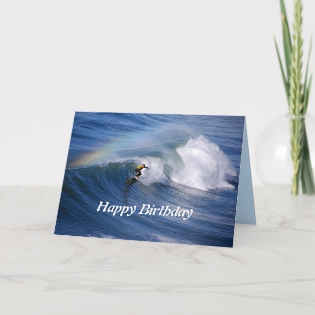 Tarjeta Feliz cumpleaños con arcoiris (Anverso)