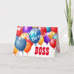 Tarjeta Feliz cumpleaños con Balloons BOSS A04