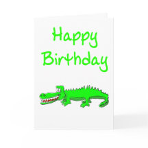 Feliz cumpleaños con cocodrilo personalizado