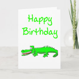 Tarjeta Feliz cumpleaños con cocodrilo personalizado