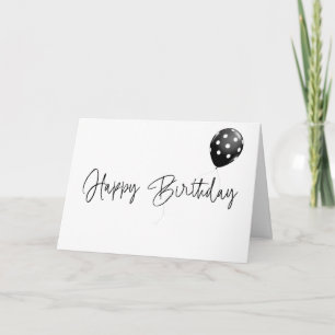 Tarjeta Feliz Cumpleaños con Globo de Lunares