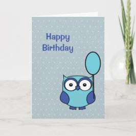 Tarjeta Feliz cumpleaños con los puntos de Polka Blue y Aq