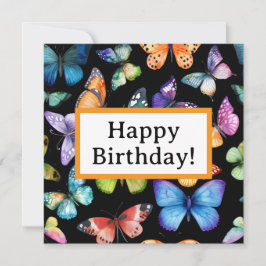 Tarjeta Feliz cumpleaños con mariposas