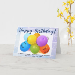 Tarjeta ¡Feliz cumpleaños! Con mensaje cristiano