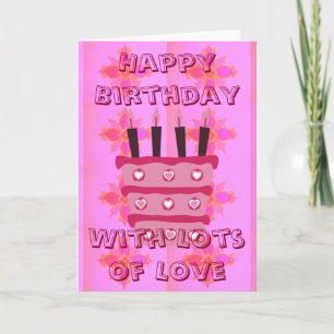 Tarjeta Feliz cumpleaños con mucho amor