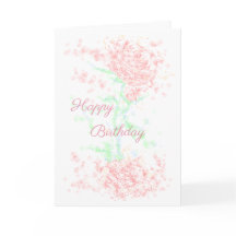 Feliz Cumpleaños con rosa simple