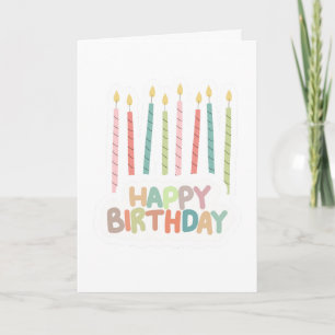 Tarjeta Feliz Cumpleaños con Velas en