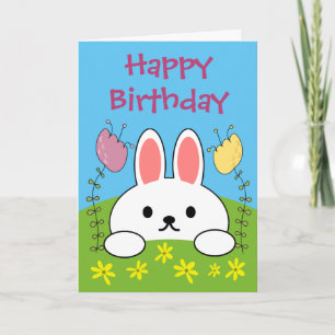 Tarjeta Feliz Cumpleaños Conejito