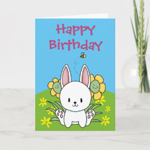 Tarjeta Feliz Cumpleaños Conejito