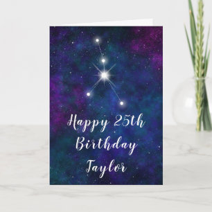 Tarjeta Feliz cumpleaños Constelación Zodiacal de Cáncer