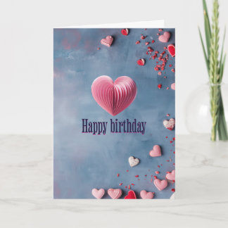 Tarjeta Feliz Cumpleaños Corazón Hermoso