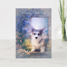 Tarjeta Feliz cumpleaños Corgi Puppy