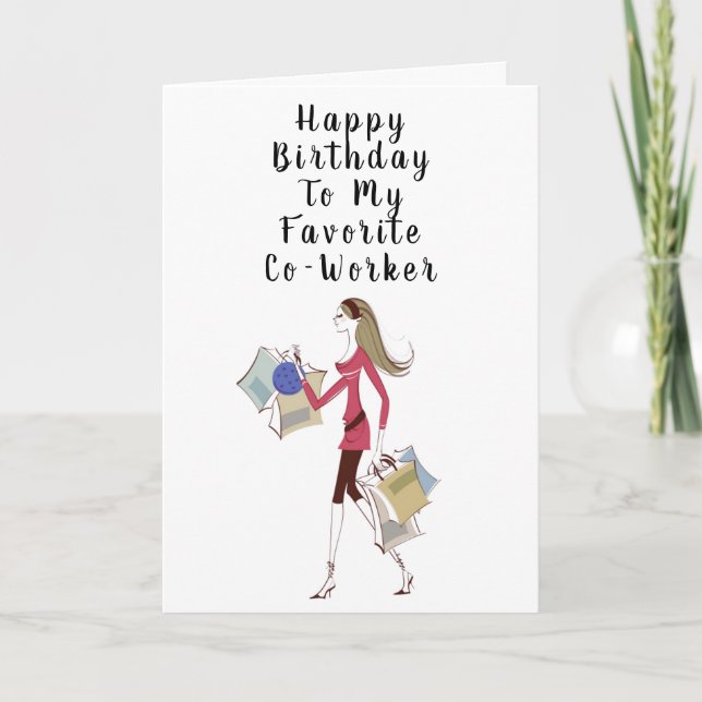 TARJETA FELIZ CUMPLEAÑOS *COTRABAJADOR FAVORITO" (Anverso)