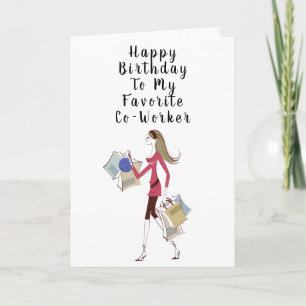 TARJETA FELIZ CUMPLEAÑOS *COTRABAJADOR FAVORITO"