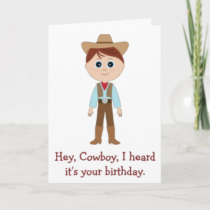 Tarjeta Feliz cumpleaños, Cowboy para nieto