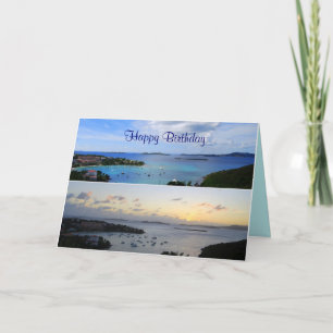 Tarjeta Feliz cumpleaños, Cruz Bay Collage, St. John, EE.U