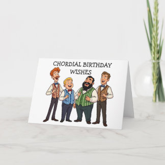 Tarjeta Feliz cumpleaños Cuarteto Moderno de Hombres