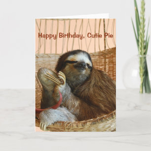 Tarjeta Feliz cumpleaños Cutie Pie Sloth