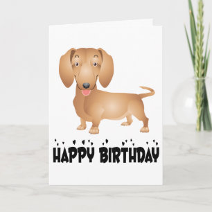 Tarjeta Feliz cumpleaños Dachshund Puppy Dog Note Card
