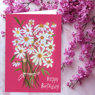 Tarjeta ¡Feliz cumpleaños, Daisy Bouquet Personalizar!