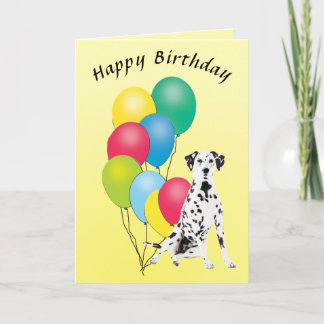 Tarjeta Feliz cumpleaños dálmata