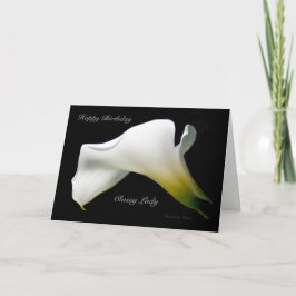 Tarjeta Feliz cumpleaños, dama de clase*