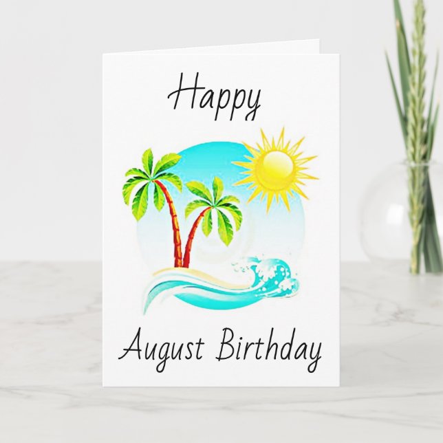 TARJETA FELIZ ***CUMPLEAÑOS DE AGOSTO*** A LOS AMANTES DE  (Anverso)