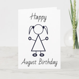 TARJETA FELIZ ***CUMPLEAÑOS DE AGOSTO*** AL JOVEN CHICA