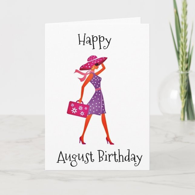 TARJETA ¡FELIZ ***CUMPLEAÑOS DE AGOSTO*** PARA USTEDES! (Anverso)