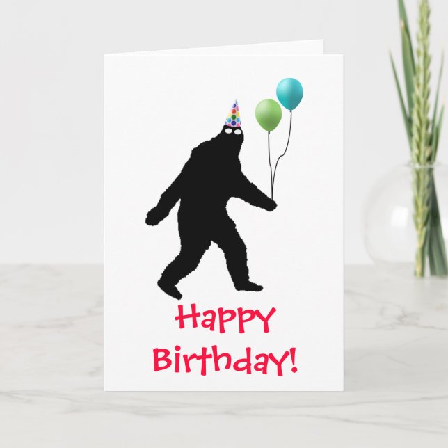 Tarjeta ¡Feliz cumpleaños de Bigfoot! (Anverso)