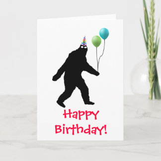 Tarjeta ¡Feliz cumpleaños de Bigfoot!