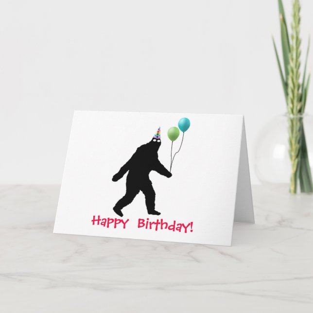 Tarjeta ¡Feliz cumpleaños de Bigfoot! (Anverso)