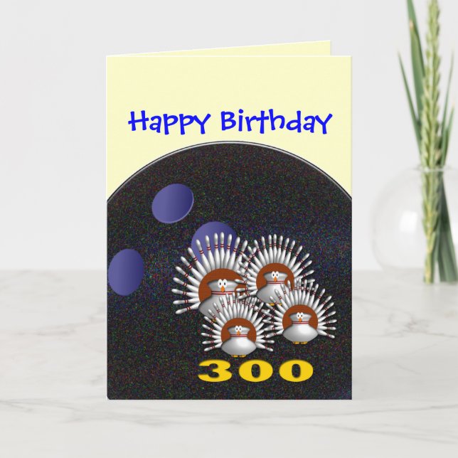 Tarjeta Feliz cumpleaños de bolos (Anverso)