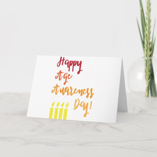 Tarjeta Feliz cumpleaños de conciencia de edad (Anverso)