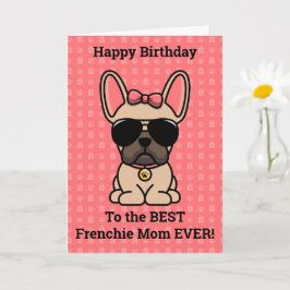 Tarjeta Feliz Cumpleaños de Dog Light Fawn French Bulldog