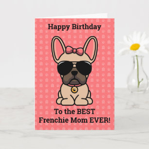 Tarjeta Feliz Cumpleaños de Dog Light Fawn French Bulldog