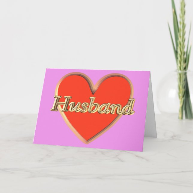 Tarjeta Feliz cumpleaños de esposa a esposo Deseo de cumpl (Anverso)