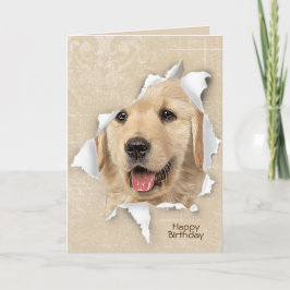Tarjeta Feliz cumpleaños de Golden Retriever