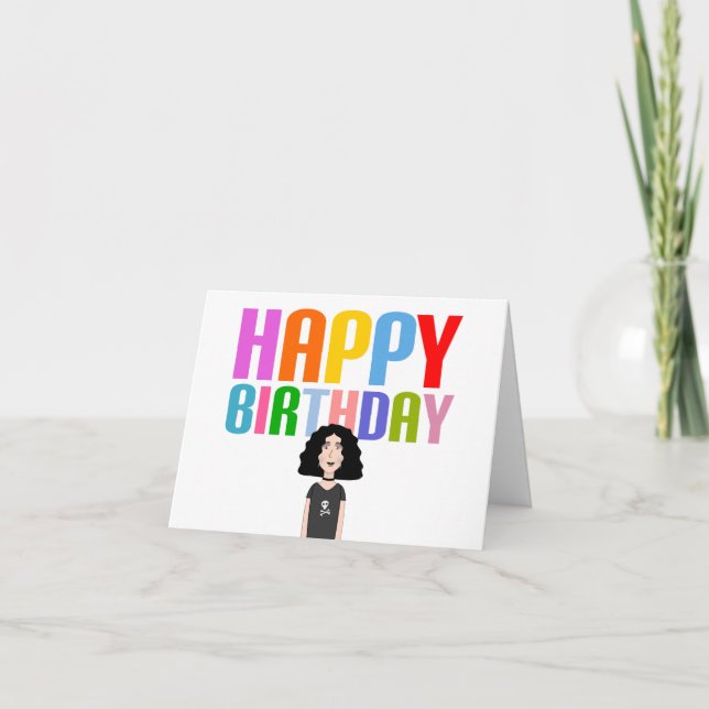 Tarjeta Feliz cumpleaños de Gótico (Anverso)