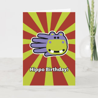 Tarjeta Feliz cumpleaños de Hippo