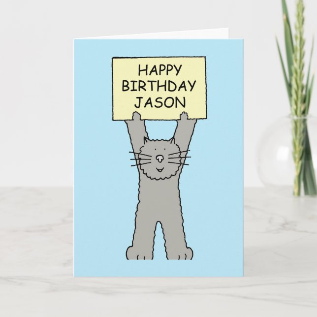 Tarjeta Feliz cumpleaños de Jason (Anverso)