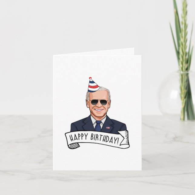 Tarjeta Feliz cumpleaños de Joe Biden (Anverso)