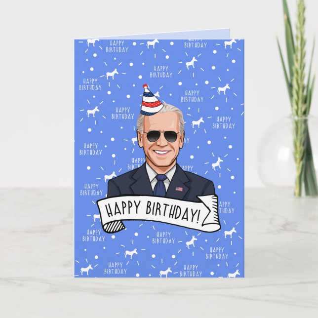 Tarjeta Feliz cumpleaños de Joe Biden (Anverso)