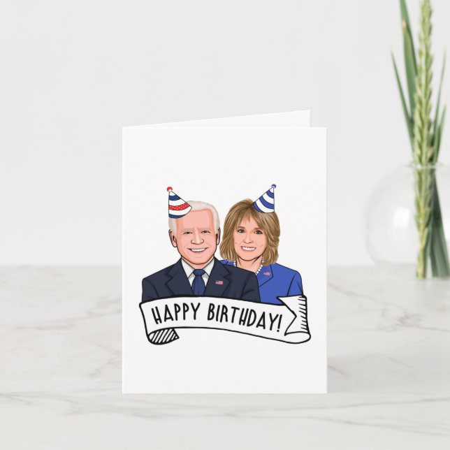 Tarjeta Feliz cumpleaños de Joe y Jill Biden (Anverso)