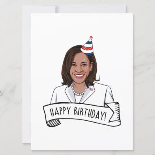 Tarjeta Feliz cumpleaños de Kamala Harris