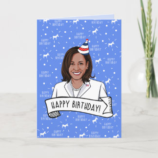 Tarjeta Feliz cumpleaños de Kamala Harris