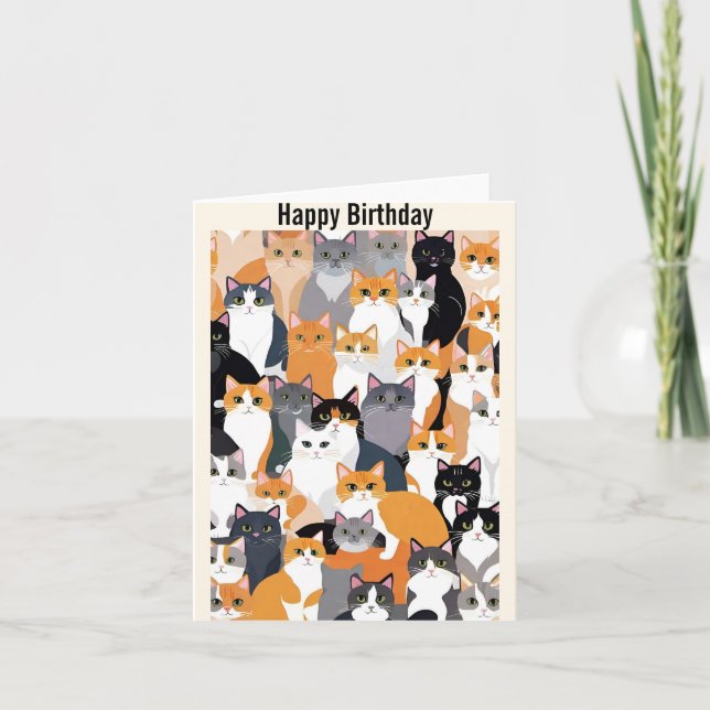 Tarjeta Feliz cumpleaños de Kitty (Anverso)
