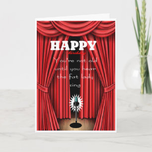 Tarjeta Feliz cumpleaños de la dama gorda
