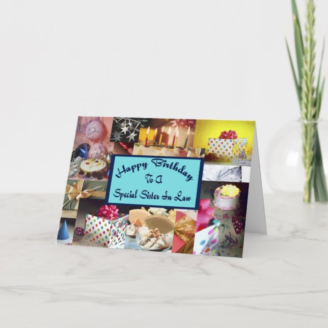 Tarjeta Feliz Cumpleaños De La Hermana En La Ley (Anverso)