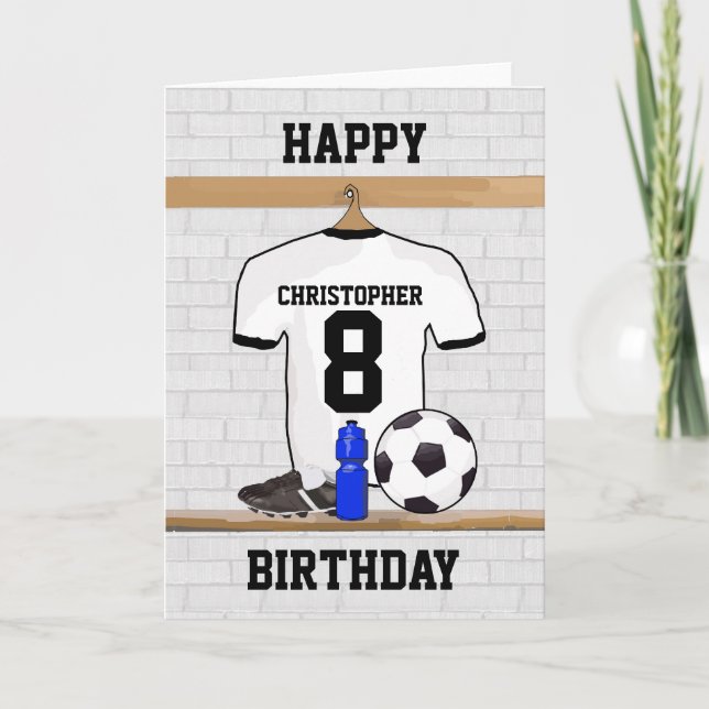 Tarjeta Feliz cumpleaños de la Jersey del Black Football S (Anverso)